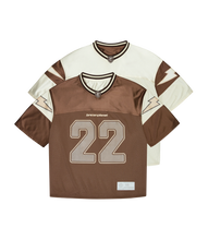 Load image into Gallery viewer, Reversible Bolt Jersey Chocolate Brown Vanilla White front
