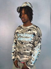Load image into Gallery viewer, Star Camo Waffle Long Sleeve - Black Star Camo