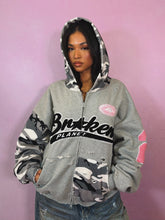 Load image into Gallery viewer, Deconstructed Snow Camo Zip-up
