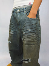 Load image into Gallery viewer, Distressed Denim Jeans
