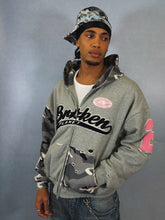 Load image into Gallery viewer, Deconstructed Snow Camo Zip-up
