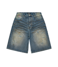Load image into Gallery viewer, Distressed Denim Shorts
